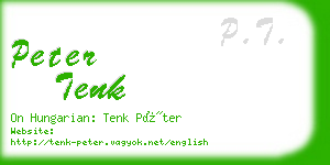 peter tenk business card